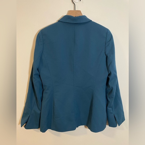Austin Reed Women's Blue Jacket Blazer 98% Wool Stitching Detail Size 8 - Picture 4 of 14